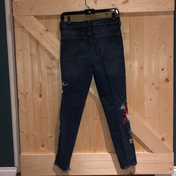 Free People embroidered bird jean-EUC-$60 FIRM - Picture 2 of 4